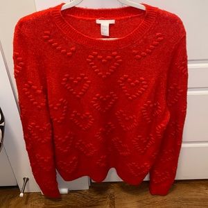 H&M heart sweater